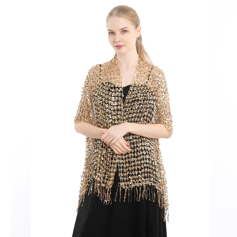 European and American Sequins  - Stole Wedding Shawl 评论和价格