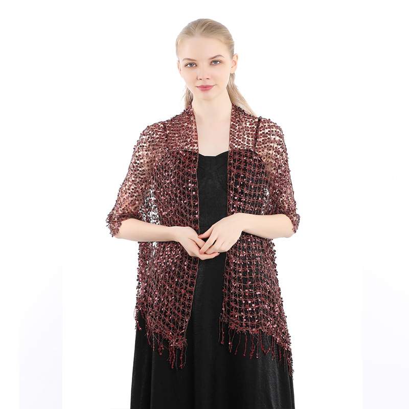 European and American Sequins  - Stole Wedding Shawl 评论和价格