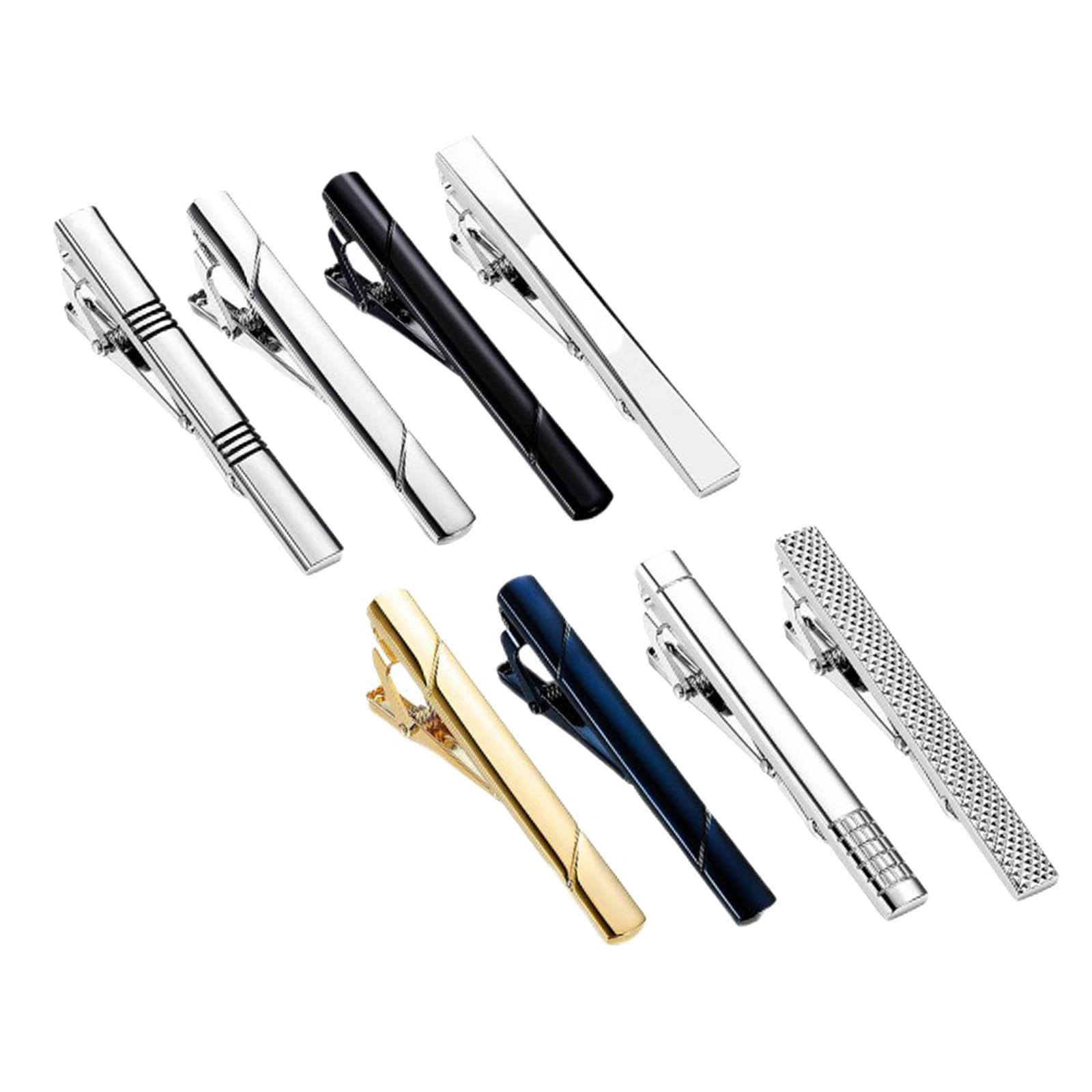 8x Tie Clips Simple Universal  - Tie Bar Set Gift 评论和价格