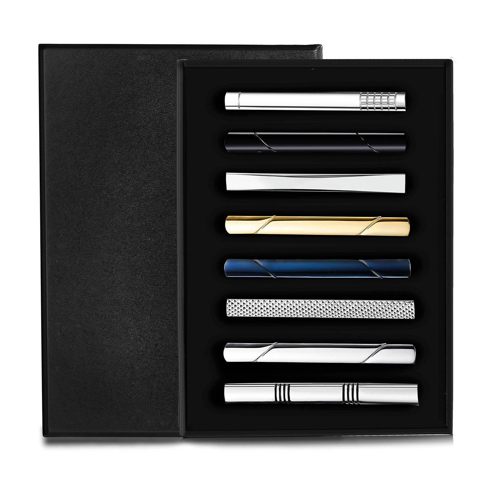 8x Tie Clips Simple Universal  - Tie Bar Set Gift 评论和价格