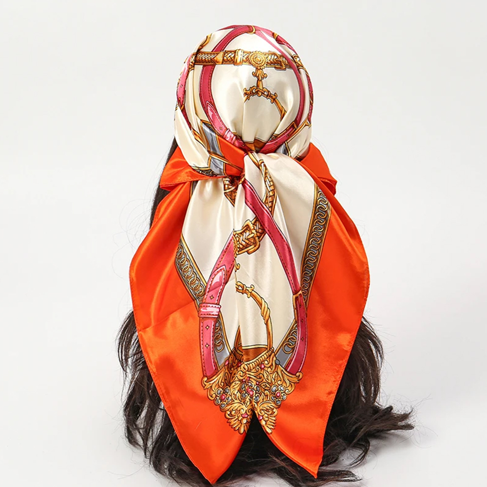 Fashion Scarves 90*90cm Women  - Head Wrap Turban 评论和价格