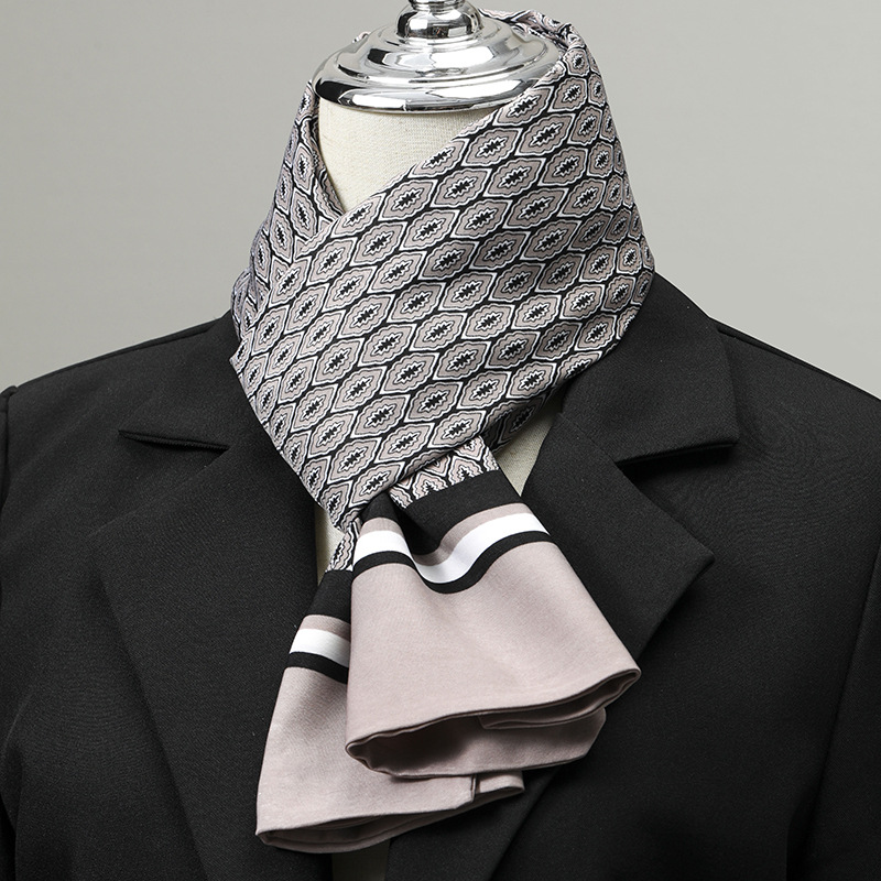 Men's Scarf Imitation Silk Nec - Scarf Silk Square 评论和价格