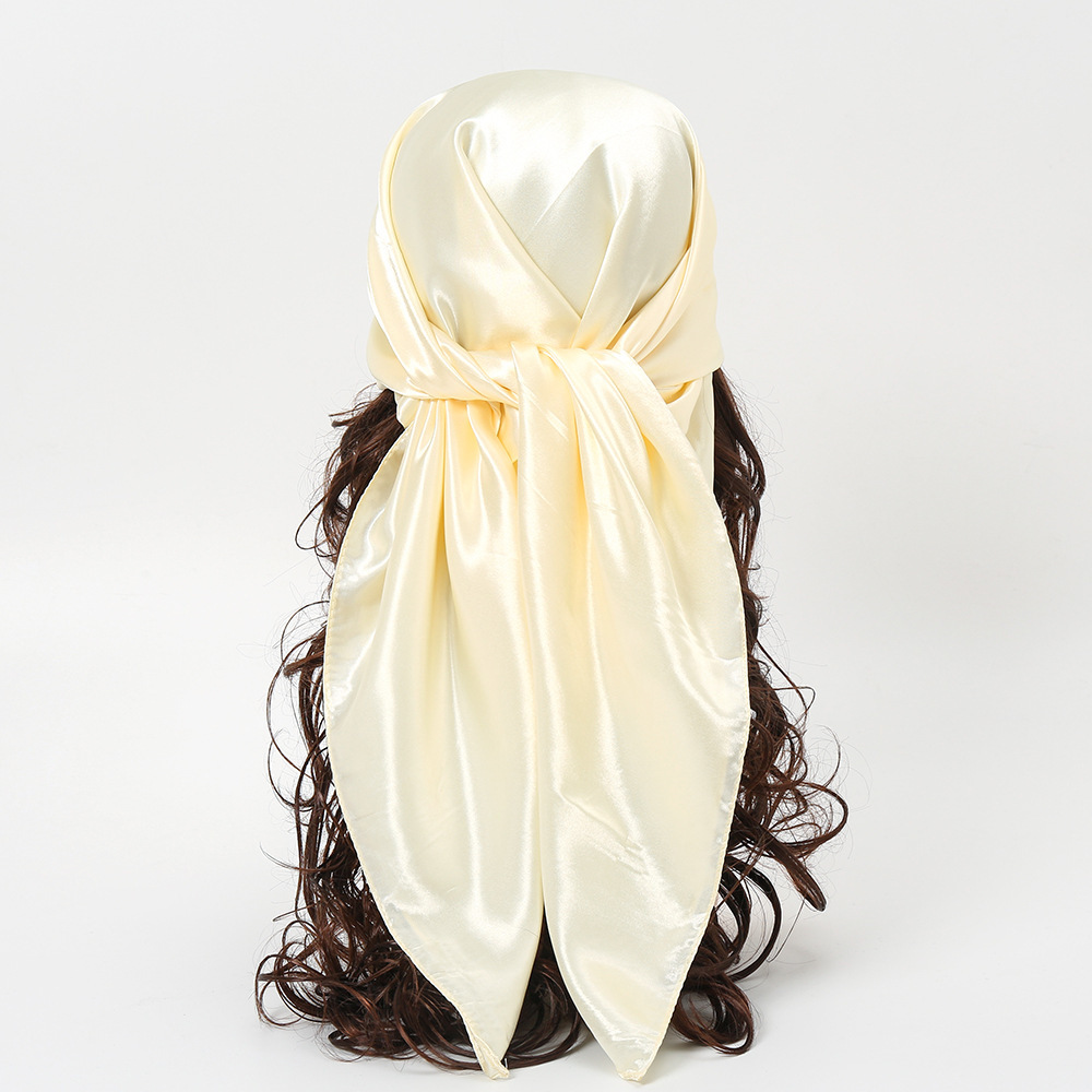 90cm Solid Colors Neckerchief  - Head Wrap Turban 评论和价格
